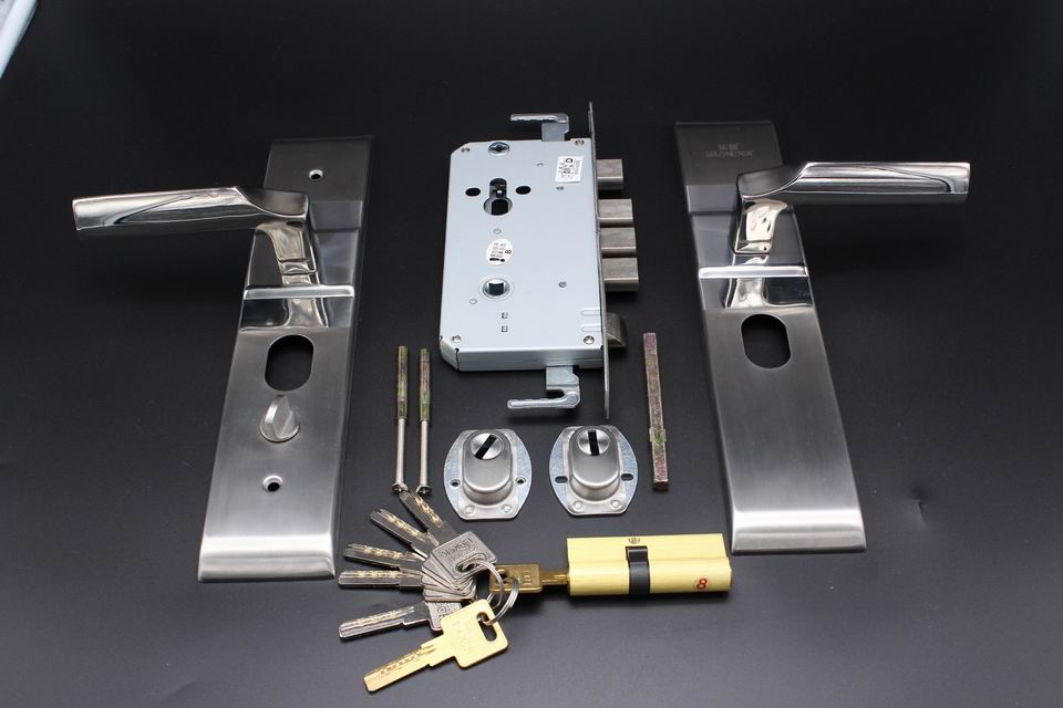 Hot Sale Hollow Stainless Steel Door Handle/Mortise Lock Lever Handle accessories